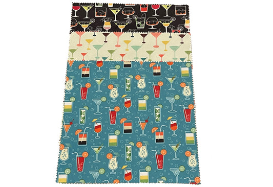 Microfiber Cleaning Cloths with Cocktail Patterns