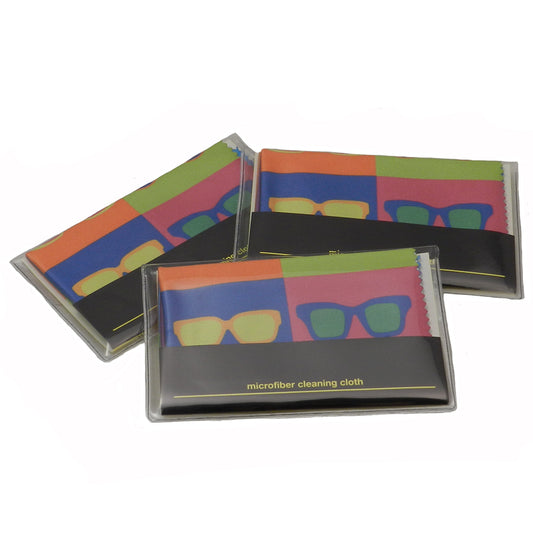 Microfiber Cleaning Cloth with Sun Pattern in Pouch